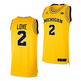 Caleb Love #2 Michigan Wolverines College Basketball Limited Jersey Maize