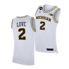 Caleb Love #2 Michigan Wolverines College Basketball Replica Jersey White