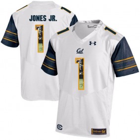 California Golden Bears #1 White Player Portrait Football Marvin Jones Jr. Jersey