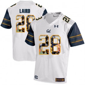 California Golden Bears #28 White Player Portrait Football Patrick Laird Jersey