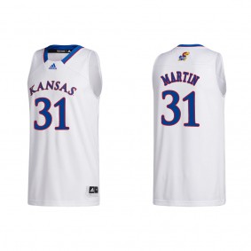 Cam Martin Kansas Jayhawks adidas College Basketball Jersey White