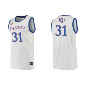 Cam Martin Kansas Jayhawks adidas Swingman College Basketball Jersey Gray