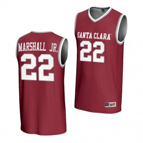 Carlos Marshall Jr. Santa Clara Broncos #22 Maroon Mens Basketball Jersey Unisex NIL Lightweight