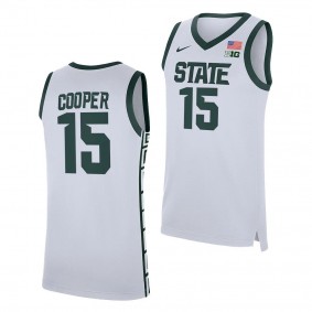 Carson Cooper #15 Michigan State Spartans Replica Basketball Jersey 2023-24 White