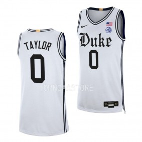 Celeste Taylor #0 Duke Blue Devils Women's Basketball Brotherhood Jersey White