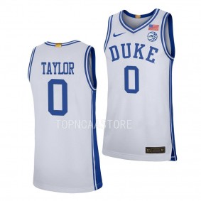 Celeste Taylor #0 Duke Blue Devils Women's Basketball Limited Jersey White