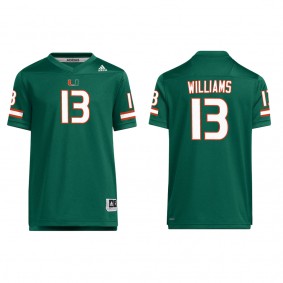 Chantz Williams Miami Hurricanes adidas Team Replica Football Jersey Green