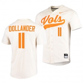 2023 MLB Draft Top prospects Chase Dollander Tennessee Volunteers #11 White College Baseball Jersey Men