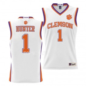 Chase Hunter #1 Clemson Tigers NIL Pick-A-Player Basketball Jersey White