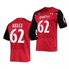 Cincinnati Bearcats Jason Kelce 62 Jersey Red Premier Football NFL Alumni Uniform