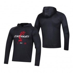 Cincinnati Bearcats Under Armour On Court Shooting Long Sleeve Hoodie T-Shirt Black