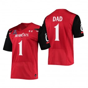 Cincinnati Bearcats Greatest Dad Red Jersey 2022 Fathers Day Gift