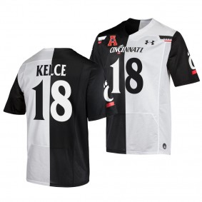 Cincinnati Bearcats Travis Kelce 18 Jersey Black White Split Edition Alumni Replica Uniform