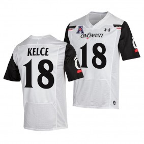 Cincinnati Bearcats Travis Kelce 18 Jersey White College Football NFL Alumni Uniform