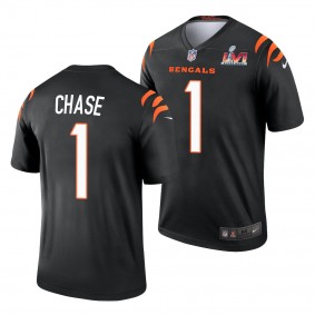 Cincinnati Bengals Ja'Marr Chase Super Bowl LVI Black NFL Draft Jersey