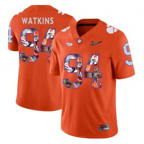 Clemson Tigers Football #94 Orange Player Portrait College Carlos Watkins Jersey