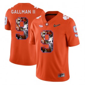 Clemson Tigers Football #9 Orange Player Portrait College Wayne Gallman II Jersey