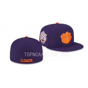 Clemson Tigers Purple 125th Anniversary 59FIFTY Fitted Cap Hat