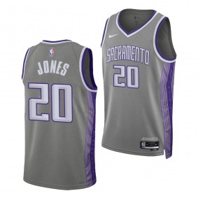 2023 NBA Draft Colby Jones #20 Kings Gray City Edition Jersey