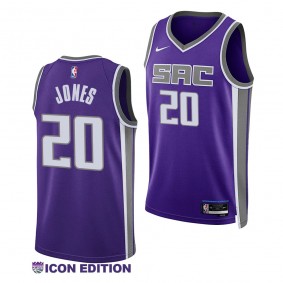 2023 NBA Draft Colby Jones #20 Kings Purple Icon Edition Jersey