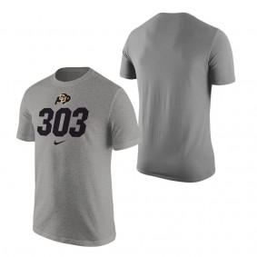 Colorado Buffaloes 303 T-Shirt Heather Gray