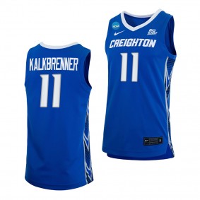 Creighton Bluejays Ryan Kalkbrenner 2023 NCAA March Madness Men's Basketball Blue Jersey