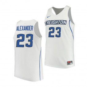 Creighton Bluejays Trey Alexander College Basketball Performance Jersey White #23