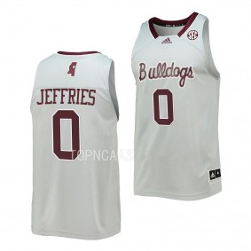 D.J. Jeffries Mississippi State Bulldogs #0 Reverse Retro Gray Basketball Jersey