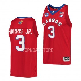 Dajuan Harris Jr. Kansas Jayhawks #3 Red Reverse Retro Jersey 2023 Senior Night