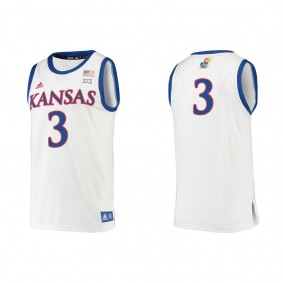 Dajuan Harris Jr. Kansas Jayhawks adidas Authentic College Basketball Jersey White