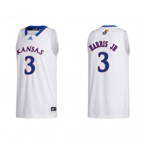 Dajuan Harris Jr. Kansas Jayhawks adidas College Basketball Jersey White