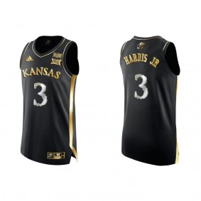 Dajuan Harris Jr. Kansas Jayhawks Golden Edition College Basketball Jersey Black