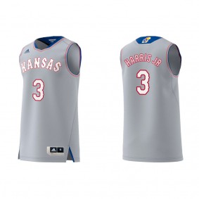 Dajuan Harris Jr. Kansas Jayhawks adidas Swingman Replica College Basketball Jersey Gray