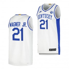 Kentucky Wildcats Dajuan Wagner Jr. Limited Retro Basketball uniform White #21 Jersey 2023-24