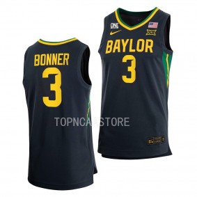 Baylor Bears Dale Bonner Anthracite #3 Jersey 2022-23 Away Basketball