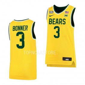 Dale Bonner #3 Baylor Bears Alternate Basketball Jersey 2022-23 Gold