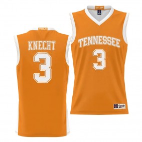 Dalton Knecht Tennessee Volunteers #3 Orange NIL Basketball Jersey Unisex Lightweight