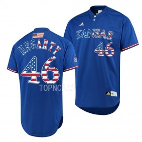 Kansas Jayhawks Daniel Hegarty Independence Day Royal #46 Jersey Authentic Baseball