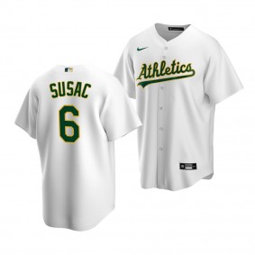 Daniel Susac Oakland Athletics 2022 MLB Draft Jersey White Home Replica