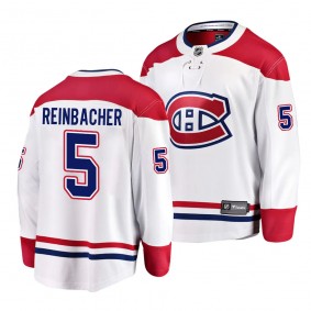 2023 NHL Draft David Reinbacher Montreal Canadiens #5 White Away Breakaway Player Jersey