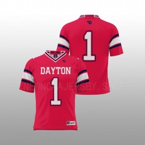 Dayton Flyers #1 Endzone Football Men Red Jersey ProSphere