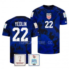 DeAndre Yedlin USMNT #22 FIFA World Cup 2022 Blue Qatar Jersey