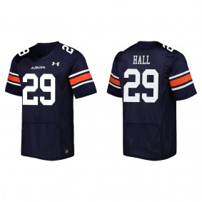 Derick Hall Auburn Tigers Wordmark Replica Football Jersey Navy