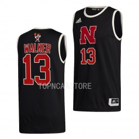 Derrick Walker Nebraska Cornhuskers #13 Black College Basketball Jersey Swingman