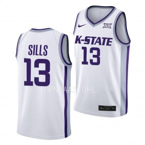 Kansas State Wildcats Desi Sills College Basketball uniform White #13 Jersey 2022-23