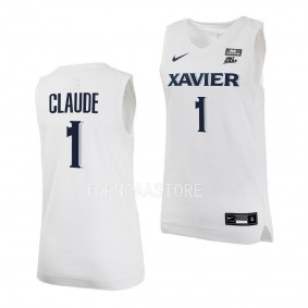 Desmond Claude #1 Xavier Musketeers College Basketball Replica Jersey 2022-23 White