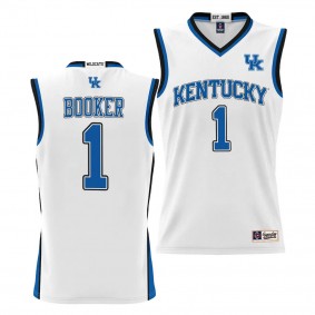 Devin Booker #1 Kentucky Wildcats NIL Basketball Lightweight Jersey White