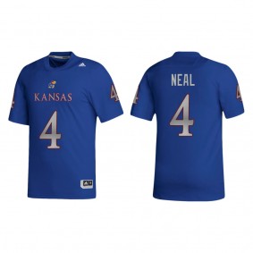 Devin Neal Kansas Jayhawks adidas NIL Replica Football Jersey Royal