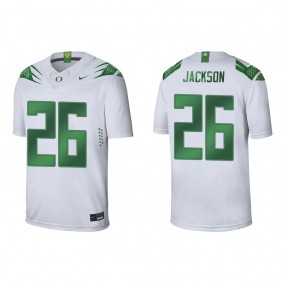 Devon Jackson Oregon Ducks Game Jersey White