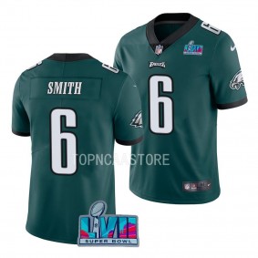 Super Bowl LVII DeVonta Smith Jersey Philadelphia Eagles #6 Midnight Green Vapor Limited Men's Tee